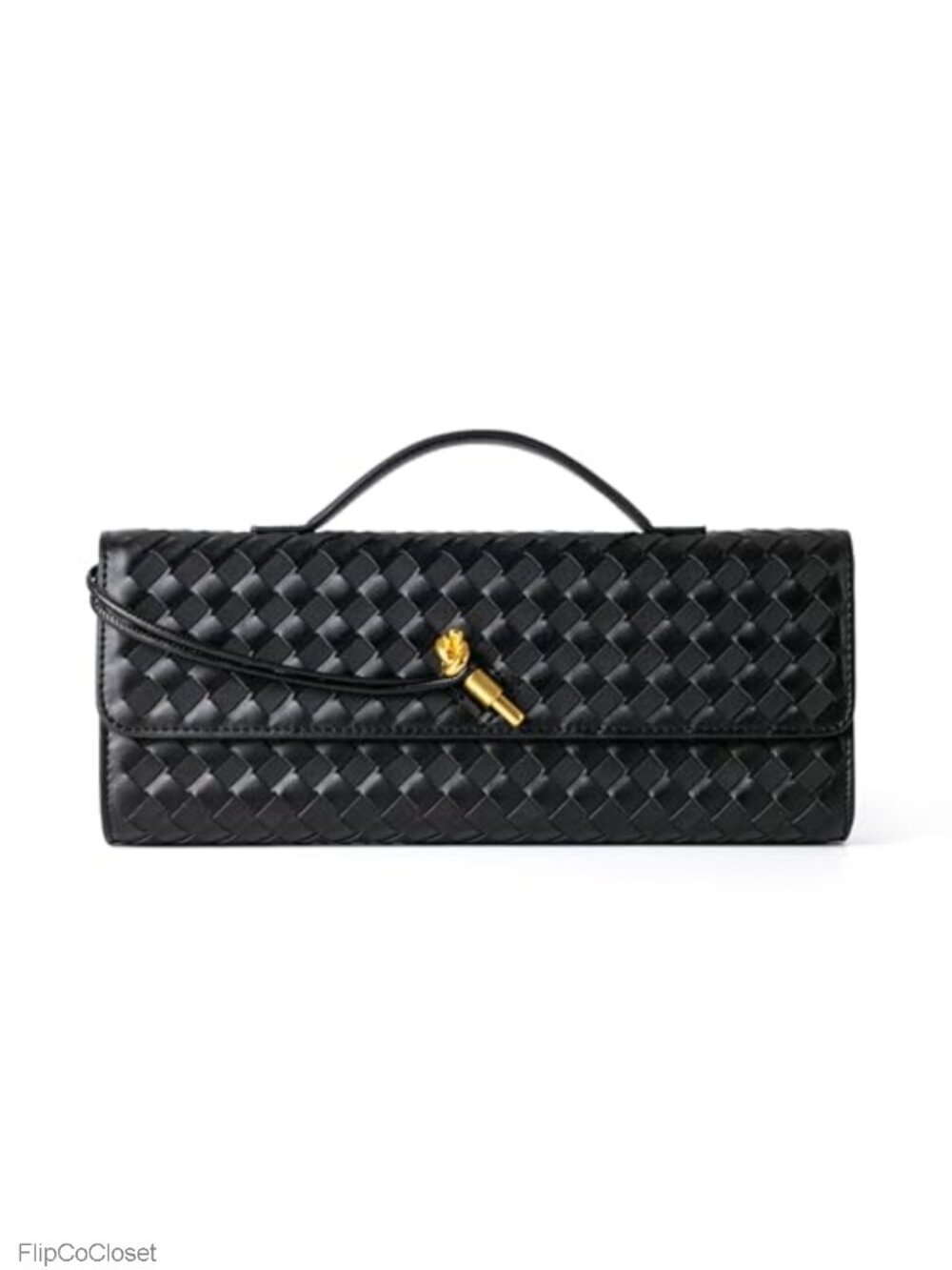 Woven Vegan Leather Suede Clutch Evening Bag Crossbody Purse